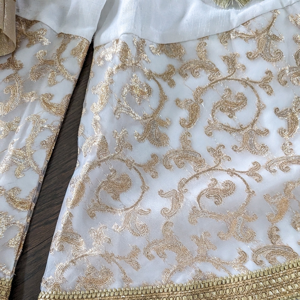 Kids Girls 3-Piece Stitched Pakistani Sharara Style Outfit, 6-8 Years - Picture 7 of 13
